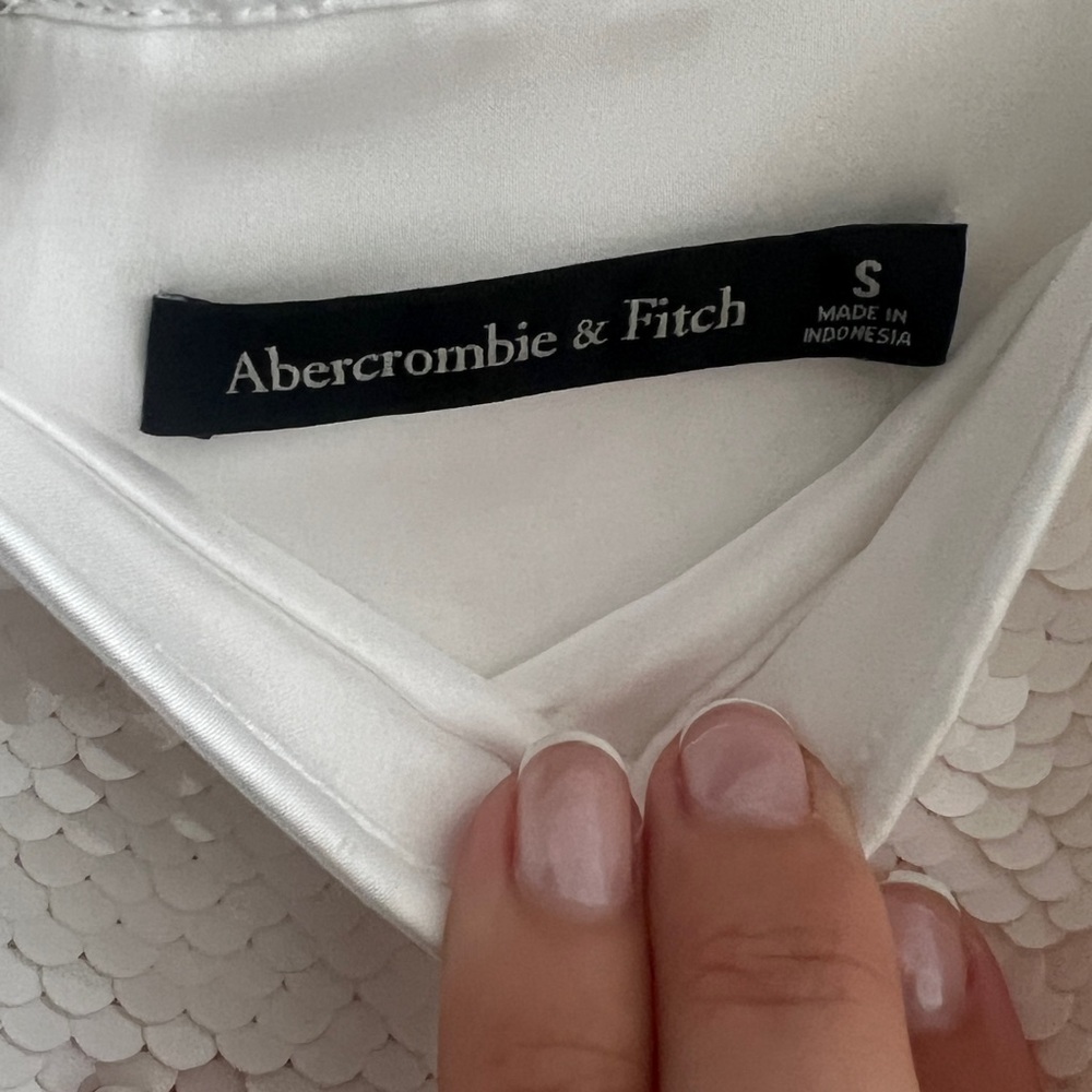 Abercrombie & Fitch White Sequin Mini Dress - Picture 3 of 5